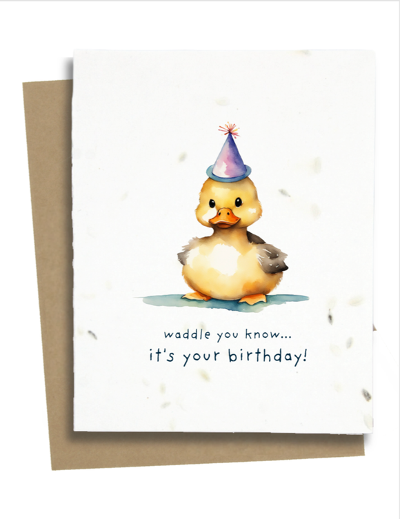 Cute Duckling Birthday Card