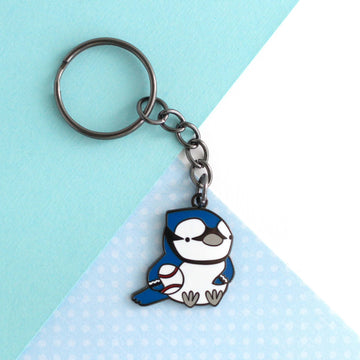 Toronto Blue Jay with Baseball Enamel Keychain