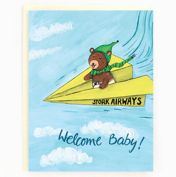 Baby Stork Airways Card