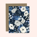 Navy Floral Thinking of You Card | Sympathy Card-1