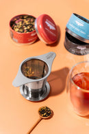Tea Infuser with Dual-use Coaster Lid - Tea Steeper Strainer-6