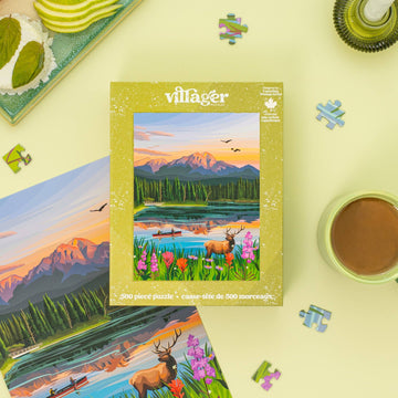 Villager Puzzles | Jasper Flowers | 500-Piece Puzzle | Designed in Canada
