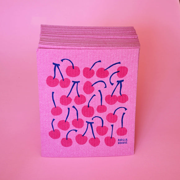 Cherries Sponge Cloth / Swedish Dishcloth