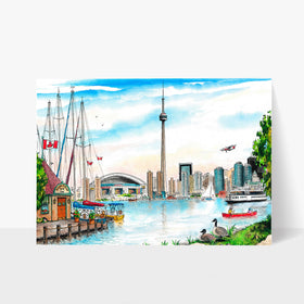 Island Skyline Toronto Postcard - 0