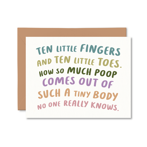 So Much Poop Funny Baby Card