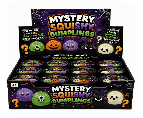 4" Halloween Glitter Jelly Dumpling - Black Steamer (Assorted)
