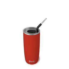 24oz Poppy Red Tumbler with Straw - 0