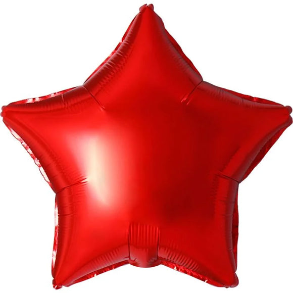 18" Mylar/Foil Star Helium Balloons (various colours)