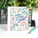 Rainbow Happy Birthday Card for Her-5