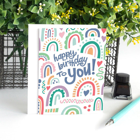 Rainbow Happy Birthday Card for Her