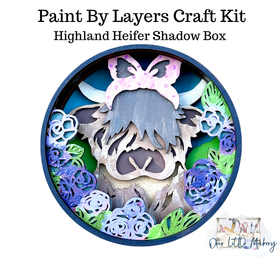 Highland Heifer Shadow Box Kit - 0