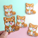 Shiba Inu holding Dango Embroidered Patch-3