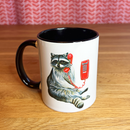 Raccoon on the Phone Mug-2