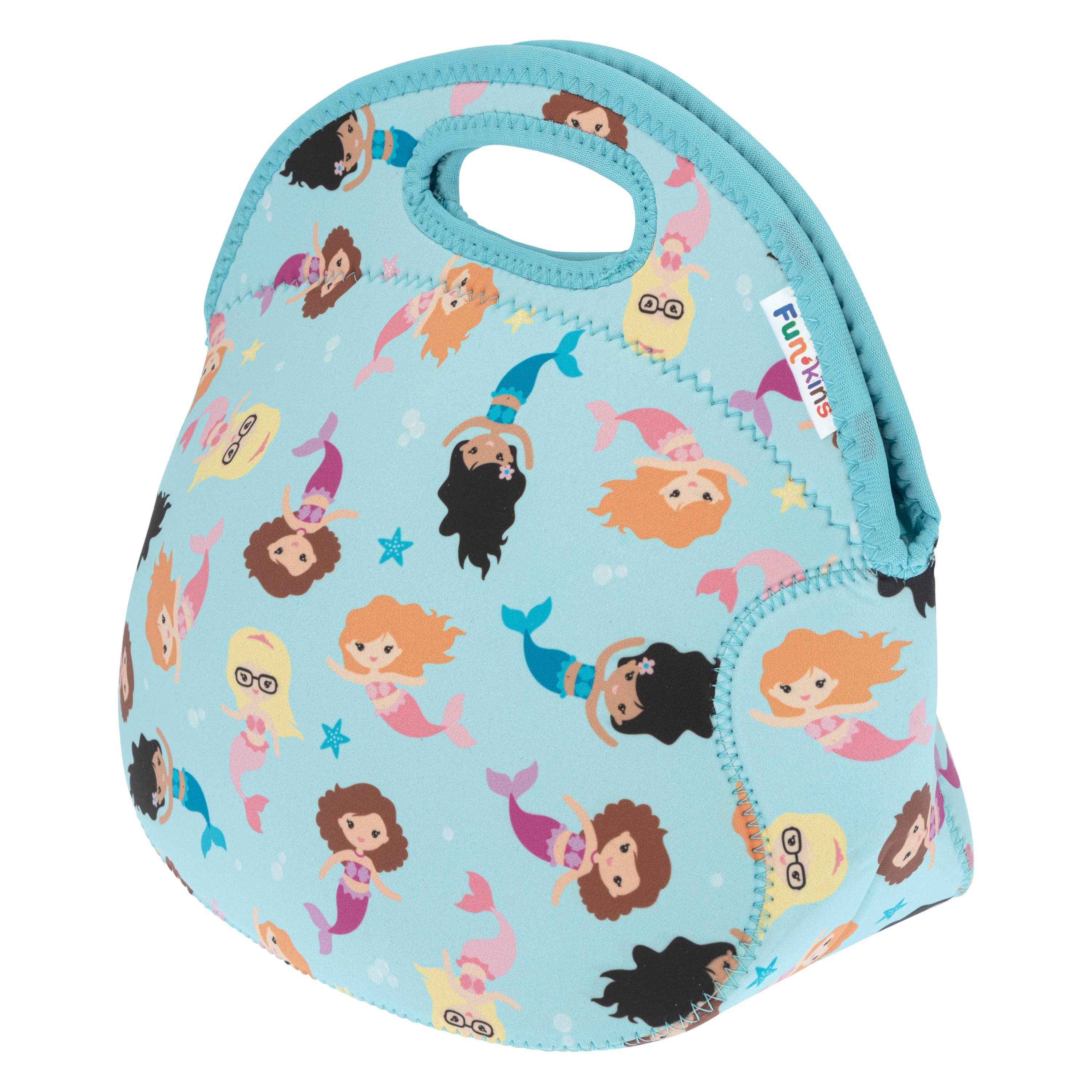 Large, Machine Washable Lunch Bag for Kids - Mermaids - 0