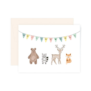 Animals Welcome Baby Card