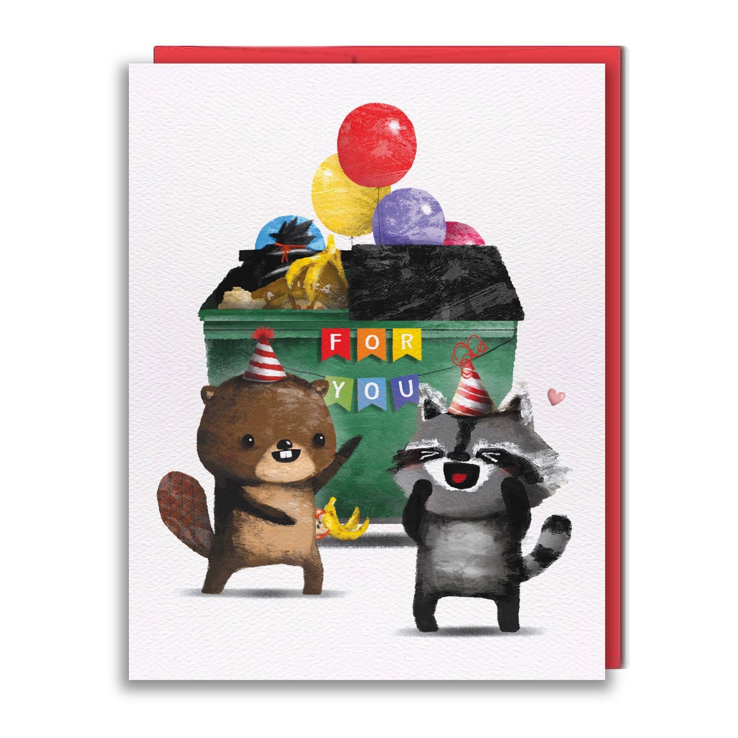 Greeting Card - Trash For You (Beaver Raccoon)