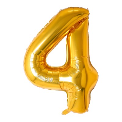 34" Number Helium Balloons (gold, silver and rainbow)