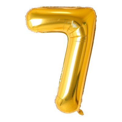 34" Number Helium Balloons (gold, silver and rainbow)