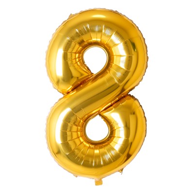 34" Number Helium Balloons (gold, silver and rainbow)