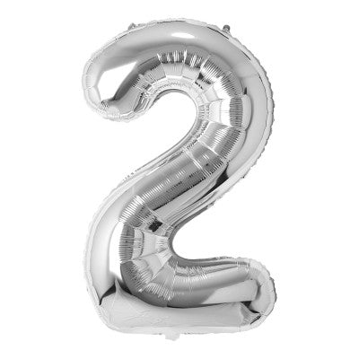 34" Number Helium Balloons (gold, silver and rainbow)