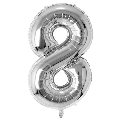 34" Number Helium Balloons (gold, silver and rainbow)