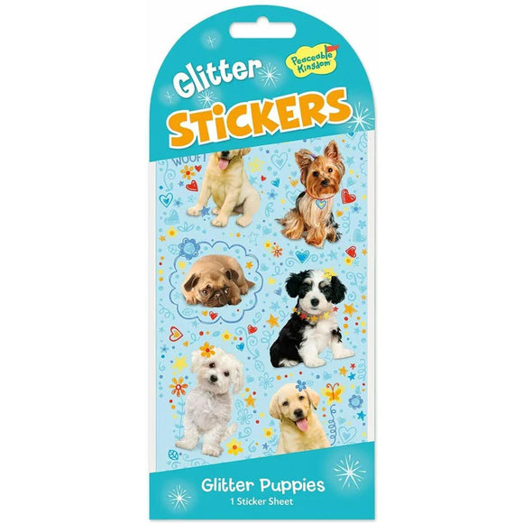 Glitter Puppy Stickers