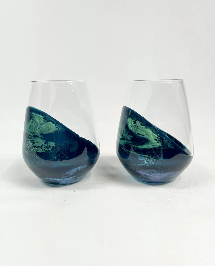 Resin Coated Entertaining Glasses (Set of 2)