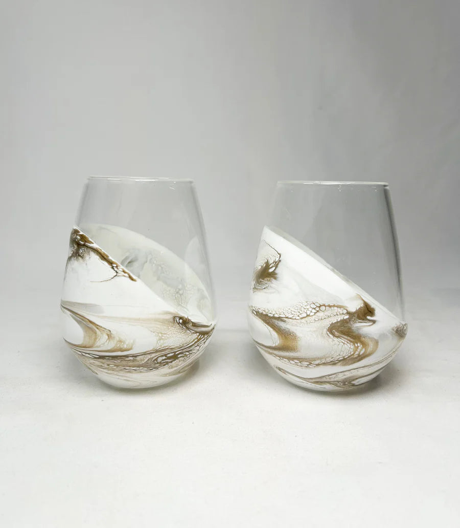 Resin Coated Entertaining Glasses (Set of 2)