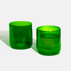 Green Wine Bottle Drinking Glasses (Set of 2)