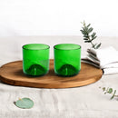 Green Wine Bottle Drinking Glasses (Set of 2)-2