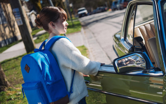 Herschel Heritage Backpack in French Blue/Saddle Brown | Youth - 26L