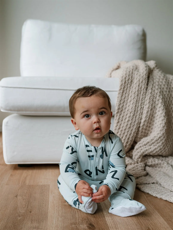 AlphaJamz Sleeper - Blue - Bamboo (ZippyJamz)