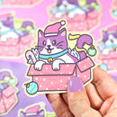 Holiday Kitty Vinyl Sticker-1