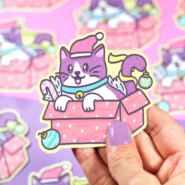 Holiday Kitty Vinyl Sticker