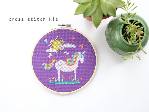 Sunshine Unicorn Cross Stitch Kit