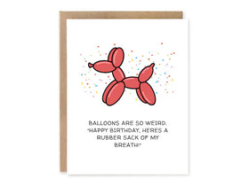 Funny Balloon Animal Birthday Card