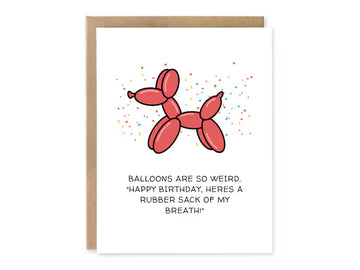 Funny Balloon Animal Birthday Card