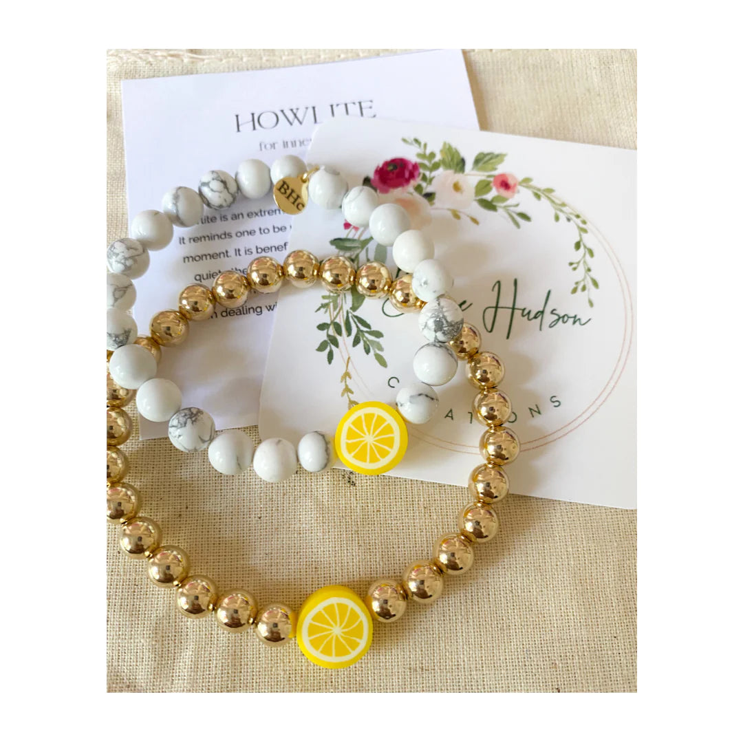 Making Lemonade Howlite Bracelet