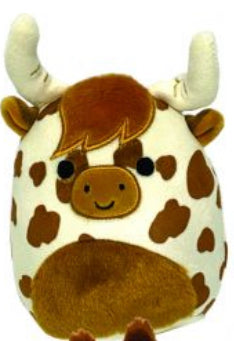 A brown cow with bangs
