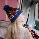 Rainbow Sequin Knitted Hat-2