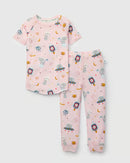 Astro Explorers Short Sleeve Long Pants Pajama Set (Loulou Lollipop)-1