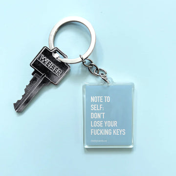 Lose Keys Keychain - Don't lose your fucking keys" text, unique gift accessory.