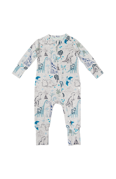 Baby sleeper by Loulou Lollipop with dinosaur pattern 
