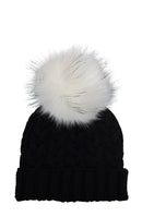 Cable Knit Hat with XL Racoon Pom (adult) - various colours-9
