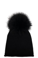 Waffle Hat with XL Racoon Pom (adult) - various colours