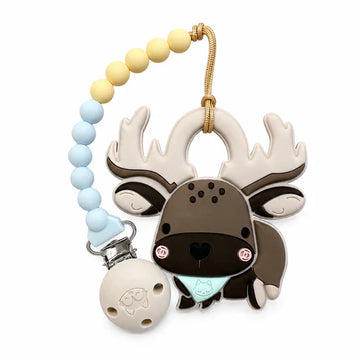 Moose Pacifier Clip Teether Set (Loulou Lollipop)