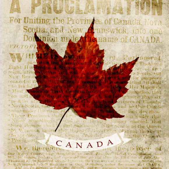 Maple Leaf Canada Marble Coaster