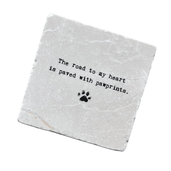 The Road to My Heart Marble Coaster