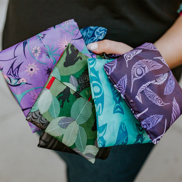 Foldable Shopping Bag - Hummingbirds