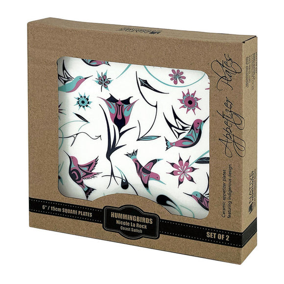 Appetizer Plates (Set of 2) - Hummingbirds